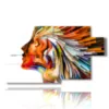abstract colorful paintings woman profile - version: 7 pannelli 157x90cm