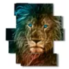 lion tableaux abstraits photos - version: 11 pannelli 137x151cm
