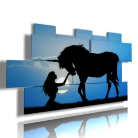 Cuadro de imágenes de fantasía con caballos.