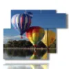 bilder von im see schwebenden heissluftballons - version: 6 pannelli 122x96cm