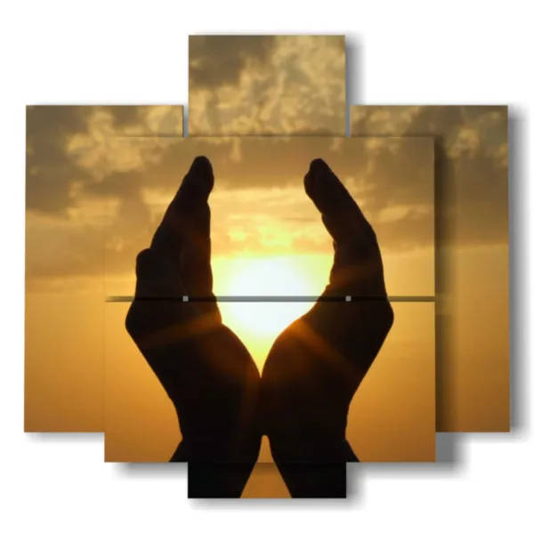 quadri moderni tramonto