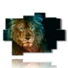 lion tableaux abstraits photos - version: 9 pannelli 164x114cm