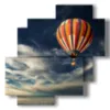 bilder einsamer ballon am himmel - version: 4 pannelli 77x78cm