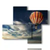 bilder einsamer ballon am himmel - version: 4 pannelli 94x77cm