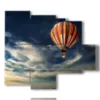 tableaux ballon solitaire dans le ciel - version: 5 pannelli 104x90cm