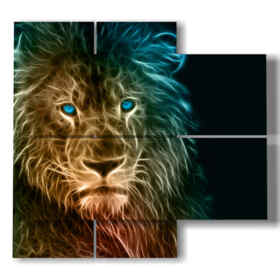 photo paintings abstract lion