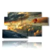 paintings with balloon immersed in the clouds - version: 7 pannelli 157x90cm