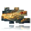 tableaux avec montgolfiere immergee dans les nuages - version: 8 pannelli 171x100cm