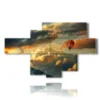 tableaux avec montgolfiere immergee dans les nuages - version: 7 pannelli 171x104cm