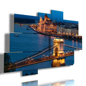 caja con fotos Budapest de noche