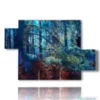 tableau de peintures sylvestres fantastiques - version: 5 pannelli 128x85cm