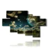 tableaux paysages fantastiques et lune - version: 7 pannelli 173x106cm