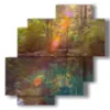 paintings with fantasy images good morning - version: 4 pannelli 77x78cm