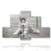 painting with the spectacular dog painting - version: 6 pannelli 135x85cm