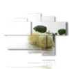 painting white roses in book pages - version: 6 pannelli 136x91cm