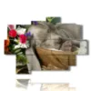 quadro con dipinto un cane e tra dieci minuti solo per dirti - version: 9 pannelli 164x114cm
