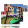 cuadros en venecia ciudad de burano - version: 6 pannelli 122x96cm