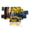 autunno quadri foglie in giallo - version: 12 pannelli 206x119cm