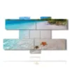 quadri mare isola caraibica con stelle marine - version: 7 pannelli 176x102cm
