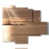 paintings sunsets on the golden sea - version: 5 pannelli 104x90cm
