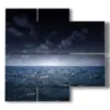 bilder meer bei nacht und mondschein - version: 4 pannelli 91x85cm