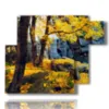 autunno quadri foglie in giallo - version: 6 pannelli 122x96cm