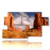 painting with landscape photos in monument valley - version: 7 pannelli 157x90cm