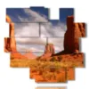 painting with landscape photos in monument valley - version: 14 pannelli 162x153cm