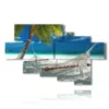 quadro spiaggia maldive - version: 7 pannelli 173x106cm