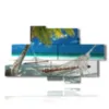 tableau plage maldives - version: 8 pannelli 184x107cm