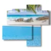 painting with sea painting seycelles - version: 4 pannelli 94x85cm