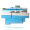 quadro con dipinto al mare seycelles - version: 9 pannelli 164x114cm