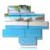 bild mit malerei am meer seycelles - version: 13 pannelli 172x153cm