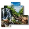 paintings waterfall in the rocks - version: 4 pannelli 83x78cm