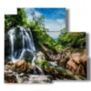 paintings waterfall in the rocks - version: 5 pannelli 102x93cm