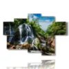 tableaux cascade dans les rochers - version: 6 pannelli 136x91cm