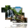 bilder wasserfall in den felsen - version: 7 pannelli 150x102cm