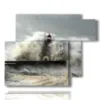 tableau phare dans la tempete de la mer - version: 6 pannelli 122x96cm