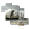 bild leuchtturm im sturm des meeres - version: 6 pannelli 127x110cm