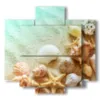 caja con pintura marina de conchas - version: 5 pannelli 89x85cm