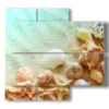tableau avec peinture marine en coquillages - version: 4 pannelli 91x85cm