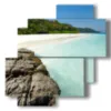 modern sea bilder koh tachai white sand beach tropical paradise thailand - version: 4 pannelli 77x78cm