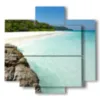 tableaux de mer modernes koh tachai plage de sable blanc paradis tropical thailande - version: 5 pannelli 89x85cm