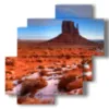 cuadrado con paisaje monument valley arizona - version: 4 pannelli 77x78cm