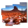 cuadrado con paisaje monument valley arizona - version: 5 pannelli 106x98cm