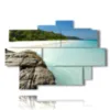 modern sea paintings koh tachai white sand beach tropical paradise thailand - version: 9 pannelli 164x114cm