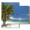 quadro palme nella spiaggia - version: 4 pannelli 91x85cm