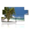 painting palm trees on the beach - version: 7 pannelli 157x90cm