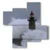 phare de tableaux dans la mer agitee - version: 4 pannelli 94x98cm