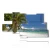 tableau palmiers a la plage - version: 9 pannelli 180x103cm